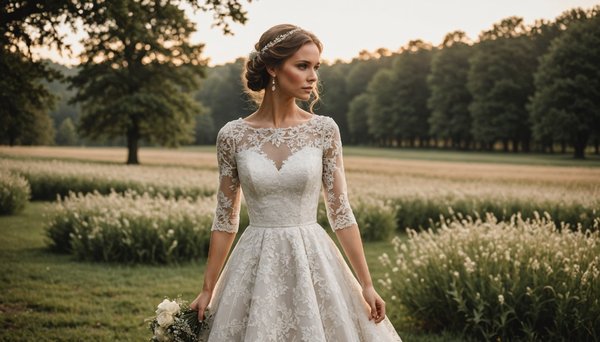 Robe champêtre en dentelle : l'élégance pour votre mariage